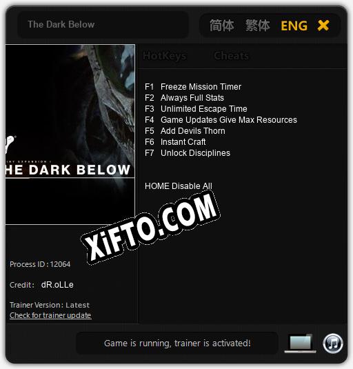 The Dark Below: Трейнер +7 [v1.1]