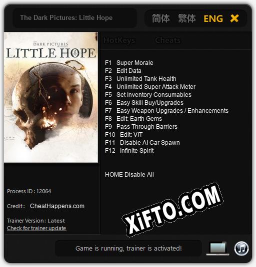 The Dark Pictures: Little Hope: Трейнер +12 [v1.1]