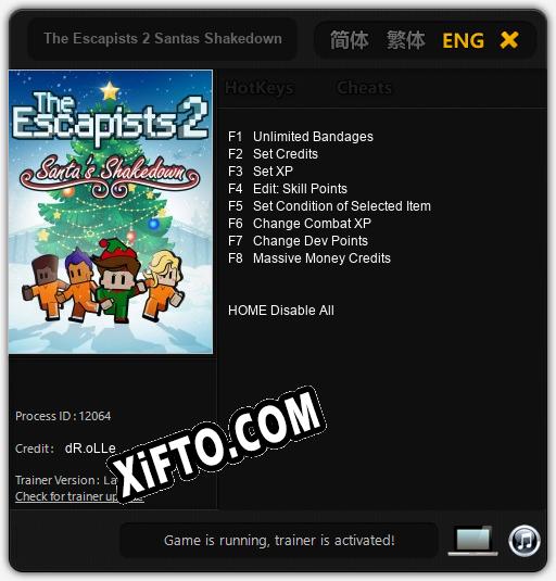 The Escapists 2 Santas Shakedown: Читы, Трейнер +8 [dR.oLLe]