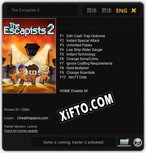 The Escapists 2: ТРЕЙНЕР И ЧИТЫ (V1.0.34)