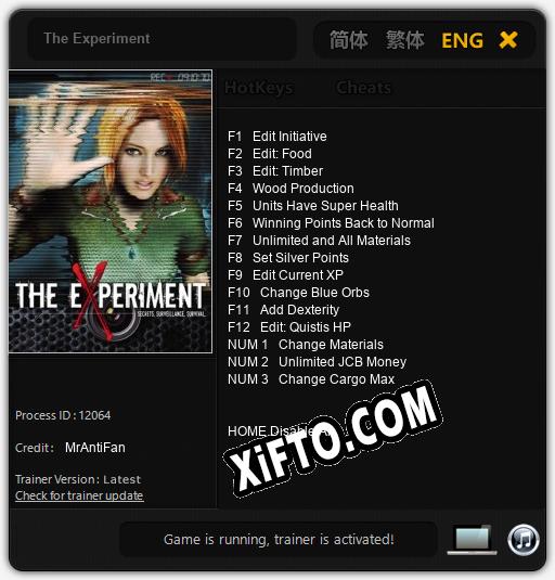 The Experiment: ТРЕЙНЕР И ЧИТЫ (V1.0.40)