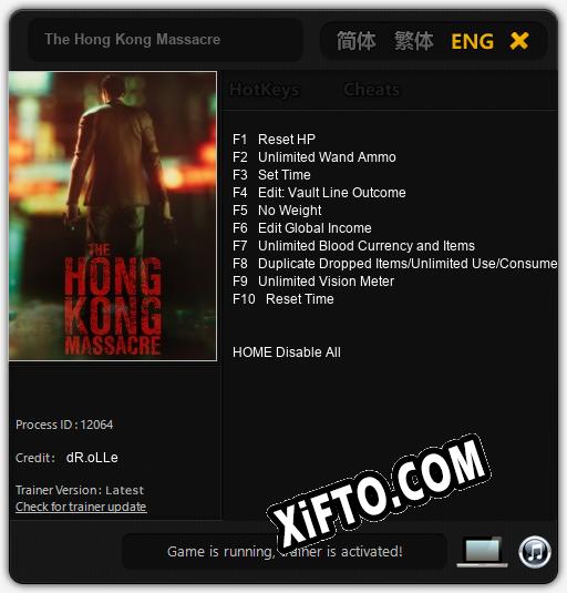 The Hong Kong Massacre: Трейнер +10 [v1.7]