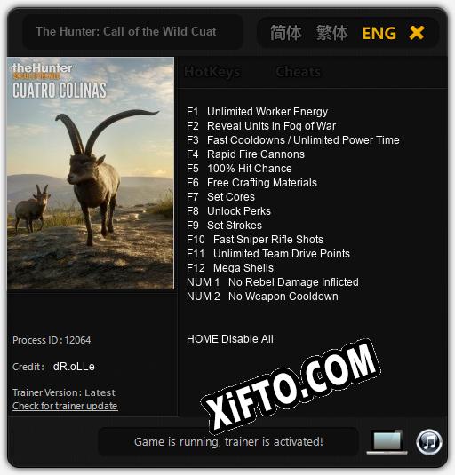 The Hunter: Call of the Wild Cuatro Colinas: Трейнер +14 [v1.8]