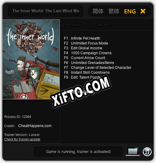 The Inner World: The Last Wind Monk: ТРЕЙНЕР И ЧИТЫ (V1.0.11)