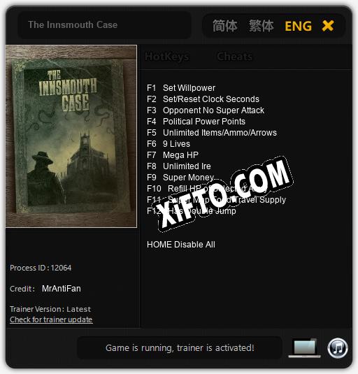 Трейнер для The Innsmouth Case [v1.0.7]