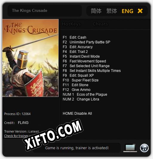 The Kings Crusade: Трейнер +14 [v1.1]