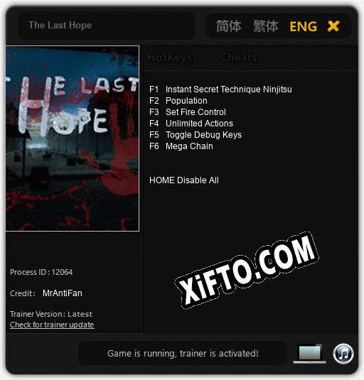 The Last Hope: Трейнер +6 [v1.1]