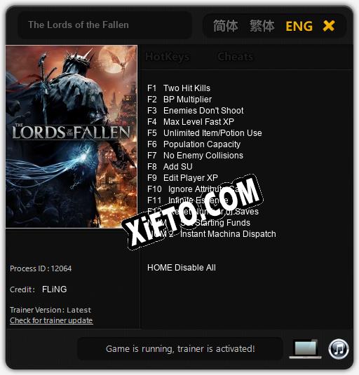 The Lords of the Fallen: Читы, Трейнер +14 [FLiNG]