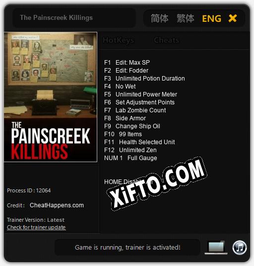 The Painscreek Killings: Трейнер +13 [v1.2]