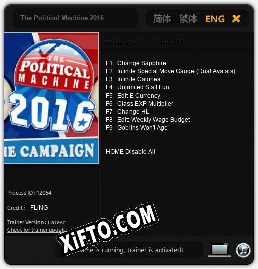 The Political Machine 2016: ТРЕЙНЕР И ЧИТЫ (V1.0.81)