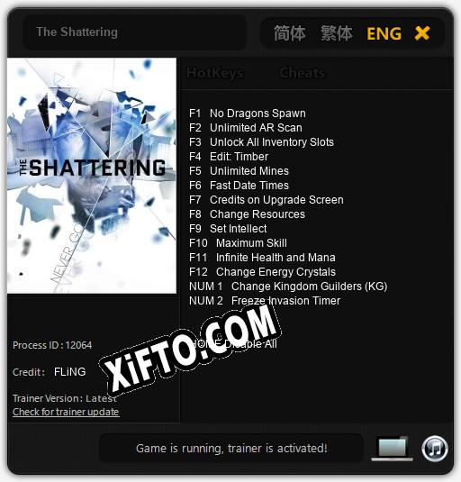 Трейнер для The Shattering [v1.0.7]