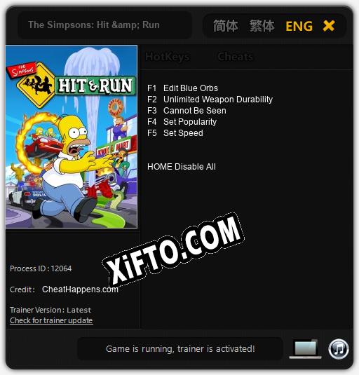 The Simpsons: Hit & Run: Читы, Трейнер +5 [CheatHappens.com]