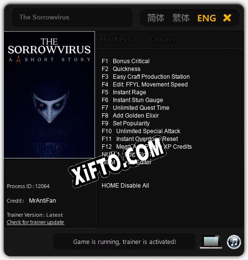 The Sorrowvirus: Трейнер +14 [v1.5]