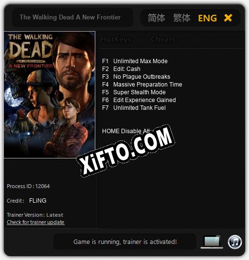 Трейнер для The Walking Dead A New Frontier [v1.0.4]