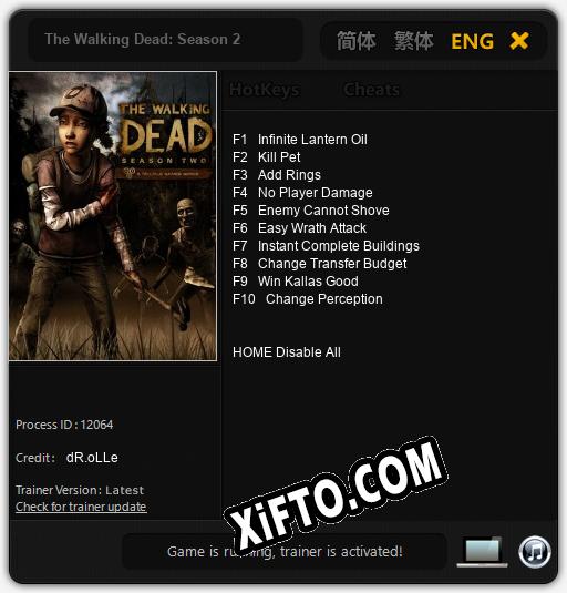 The Walking Dead: Season 2: Трейнер +10 [v1.6]