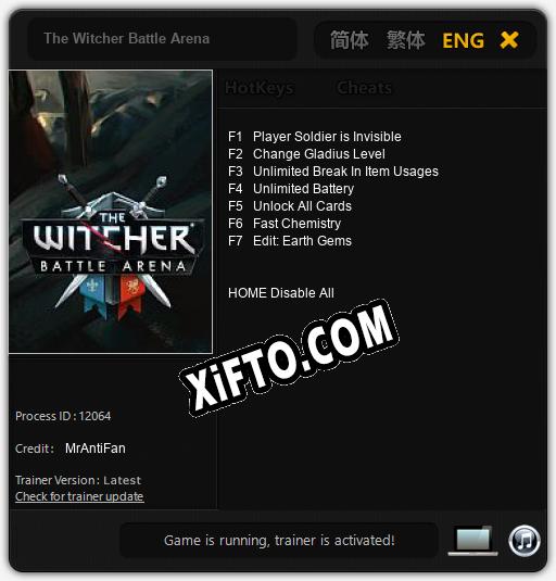 The Witcher Battle Arena: Трейнер +7 [v1.8]