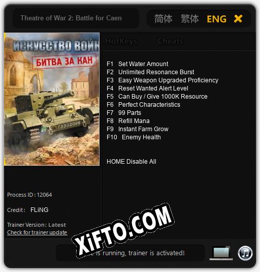 Theatre of War 2: Battle for Caen: ТРЕЙНЕР И ЧИТЫ (V1.0.12)