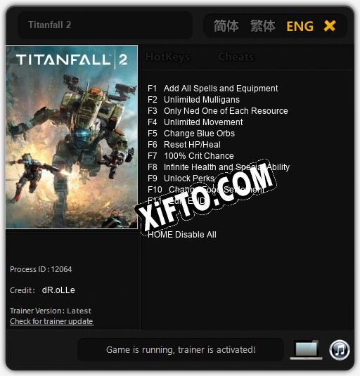 Titanfall 2: Читы, Трейнер +11 [dR.oLLe]