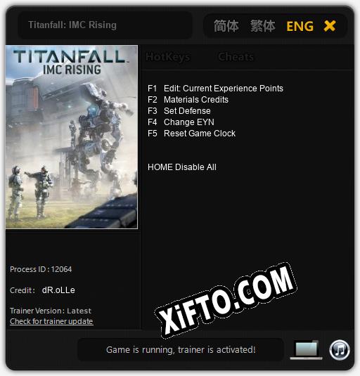 Titanfall: IMC Rising: ТРЕЙНЕР И ЧИТЫ (V1.0.55)