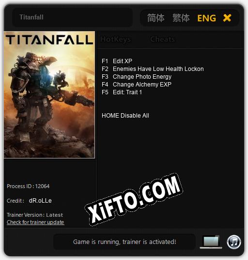 Titanfall: Трейнер +5 [v1.2]