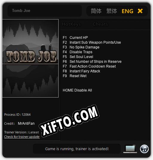 Трейнер для Tomb Joe [v1.0.1]