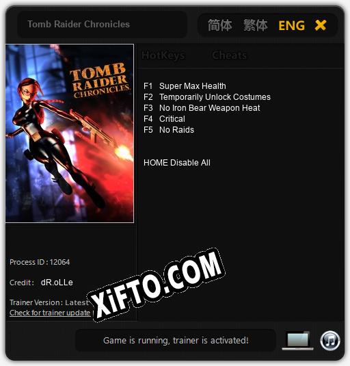 Tomb Raider Chronicles: Читы, Трейнер +5 [dR.oLLe]