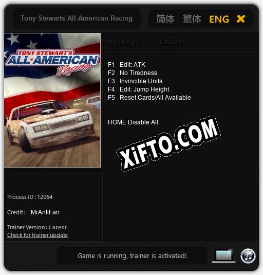 Трейнер для Tony Stewarts All-American Racing [v1.0.8]