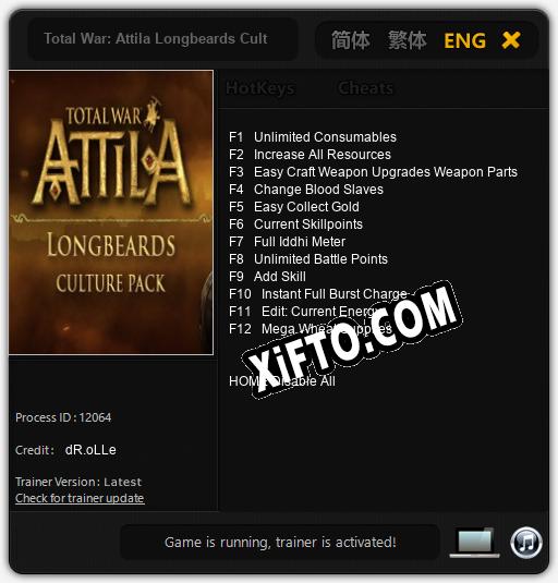 Total War: Attila Longbeards Culture: Читы, Трейнер +12 [dR.oLLe]