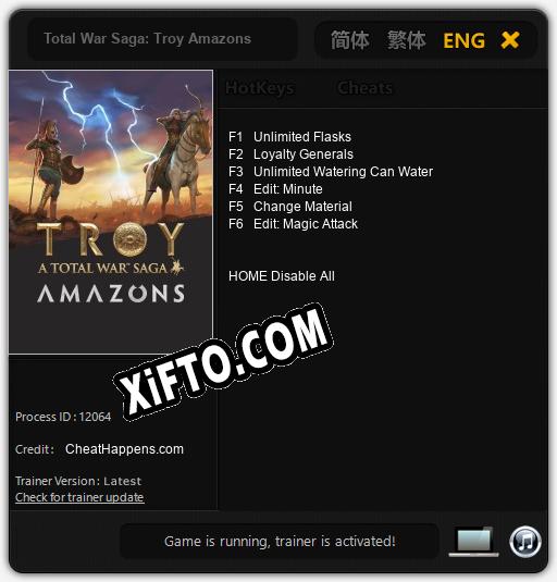 Total War Saga: Troy Amazons: Читы, Трейнер +6 [CheatHappens.com]