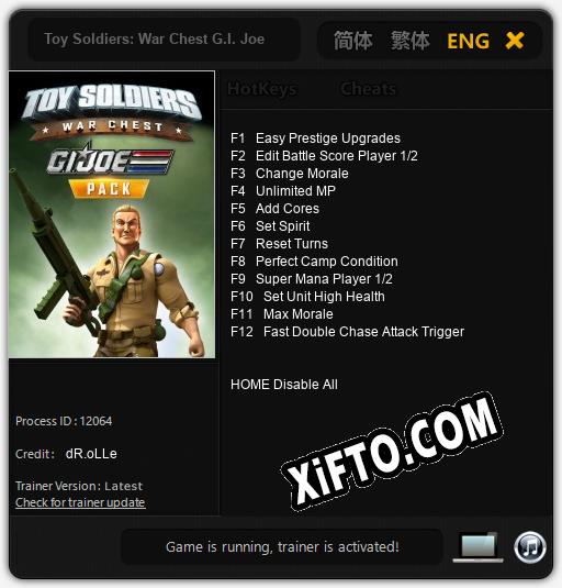 Трейнер для Toy Soldiers: War Chest G.I. Joe [v1.0.9]