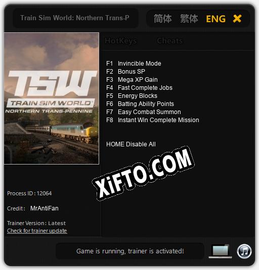 Трейнер для Train Sim World: Northern Trans-Pennine [v1.0.3]