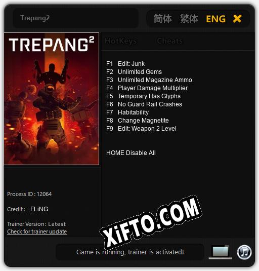 Трейнер для Trepang2 [v1.0.1]