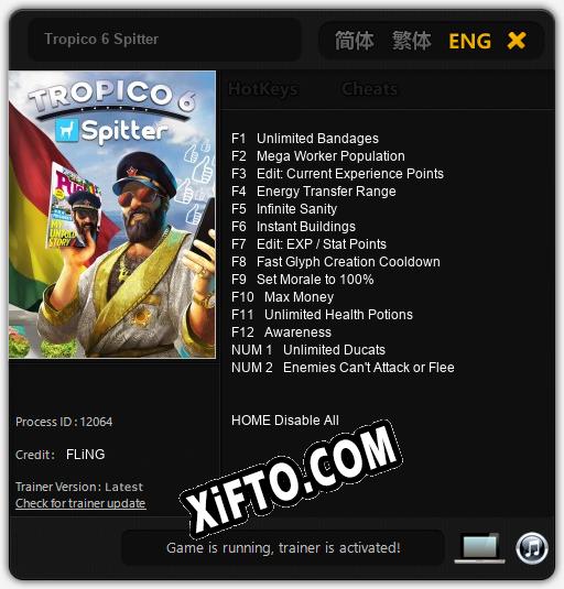 Tropico 6 Spitter: Трейнер +14 [v1.5]