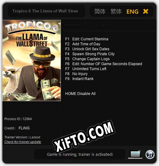 Трейнер для Tropico 6 The Llama of Wall Street [v1.0.8]