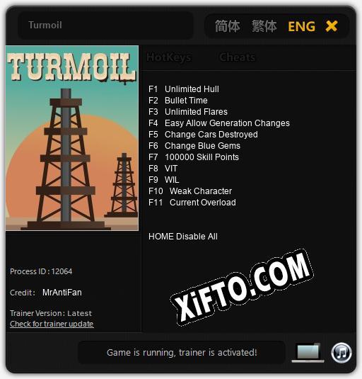 Turmoil: Трейнер +11 [v1.6]