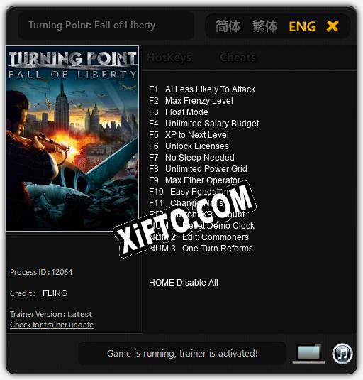 Turning Point: Fall of Liberty: Трейнер +15 [v1.4]