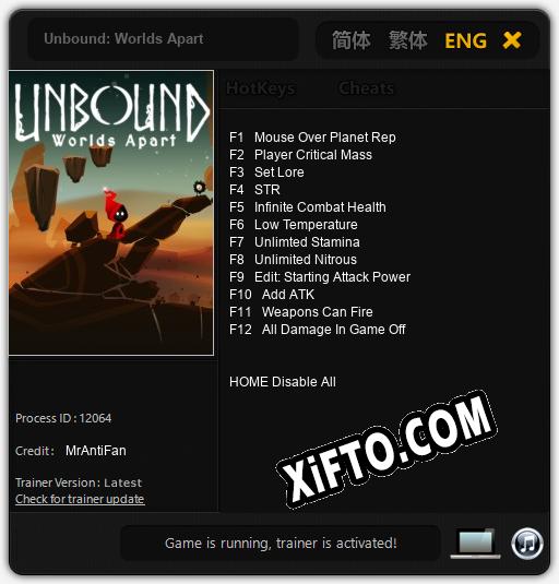 Unbound: Worlds Apart: Читы, Трейнер +12 [MrAntiFan]