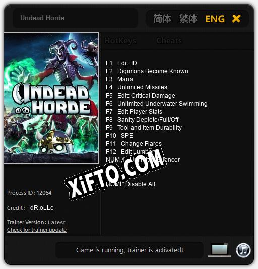 Трейнер для Undead Horde [v1.0.3]