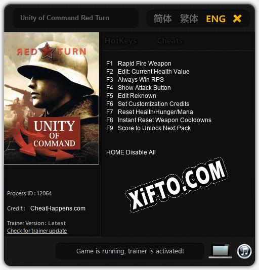 Unity of Command Red Turn: ТРЕЙНЕР И ЧИТЫ (V1.0.18)