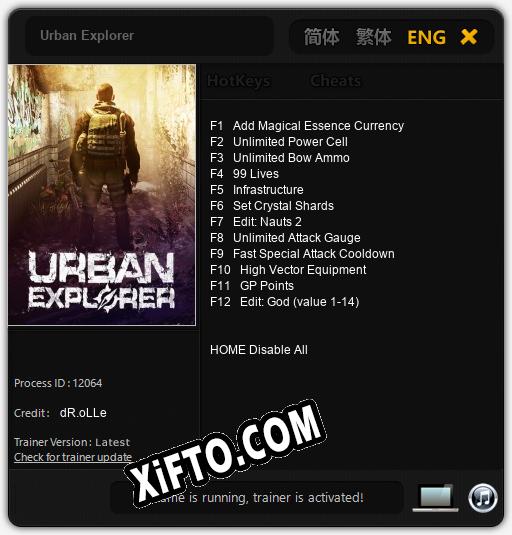 Urban Explorer: Трейнер +12 [v1.4]