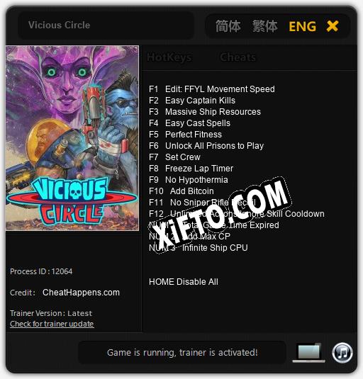 Трейнер для Vicious Circle [v1.0.8]