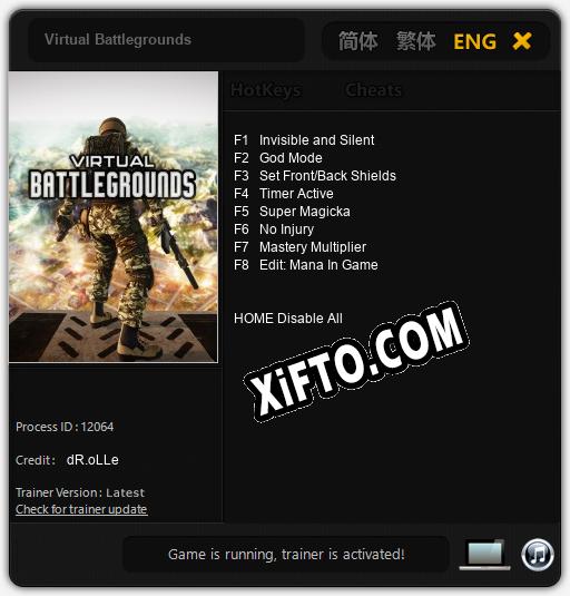 Virtual Battlegrounds: Трейнер +8 [v1.5]