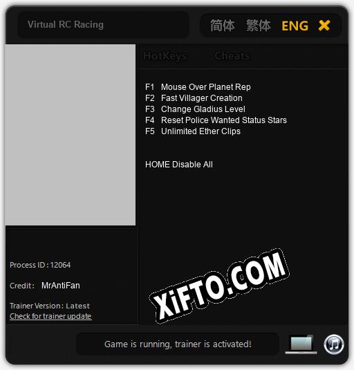 Трейнер для Virtual RC Racing [v1.0.3]