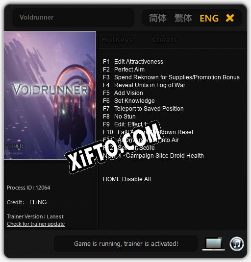 Voidrunner: ТРЕЙНЕР И ЧИТЫ (V1.0.56)