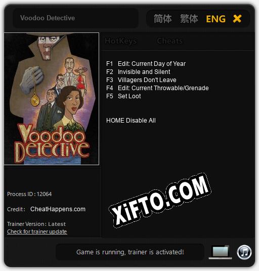 Voodoo Detective: ТРЕЙНЕР И ЧИТЫ (V1.0.97)
