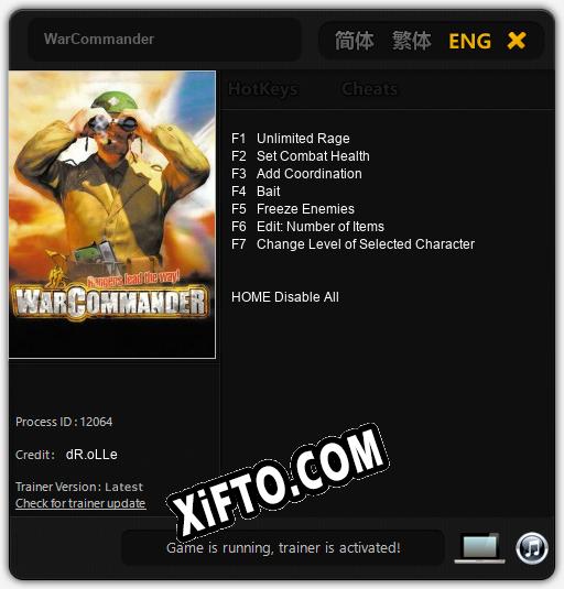 WarCommander: Трейнер +7 [v1.4]