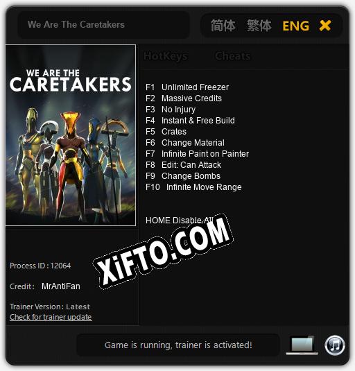 Трейнер для We Are The Caretakers [v1.0.3]