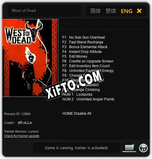 West of Dead: ТРЕЙНЕР И ЧИТЫ (V1.0.92)