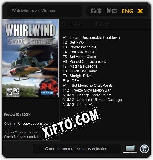 Whirlwind over Vietnam: Трейнер +15 [v1.4]