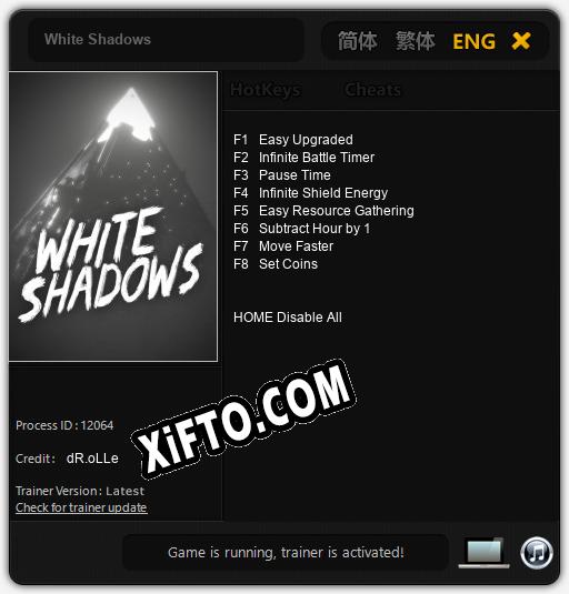 White Shadows: Трейнер +8 [v1.9]